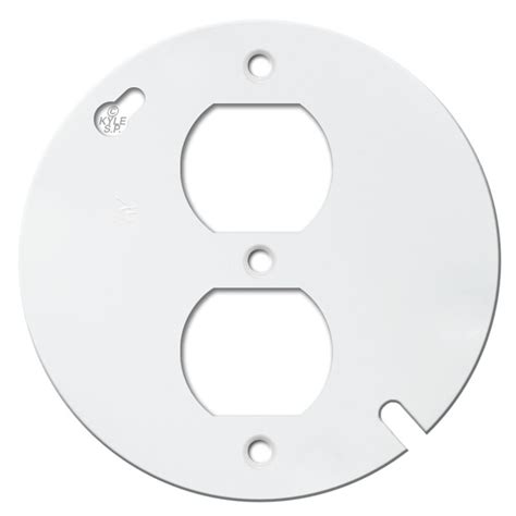 round ceiling electrical box cover|round receptacle outlet cover plates.